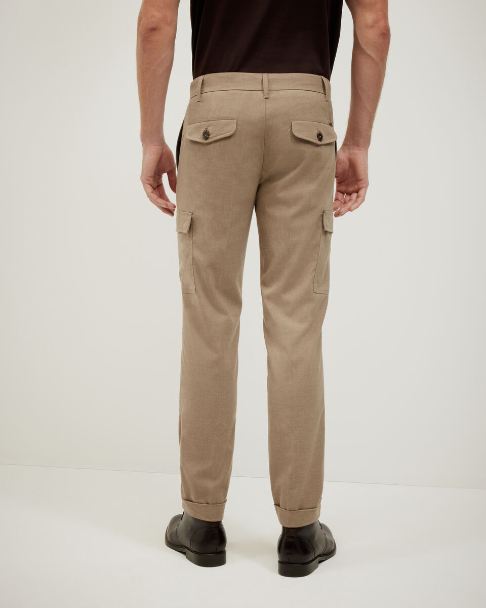 Flannel Cargo Pant, Latte, hi-res